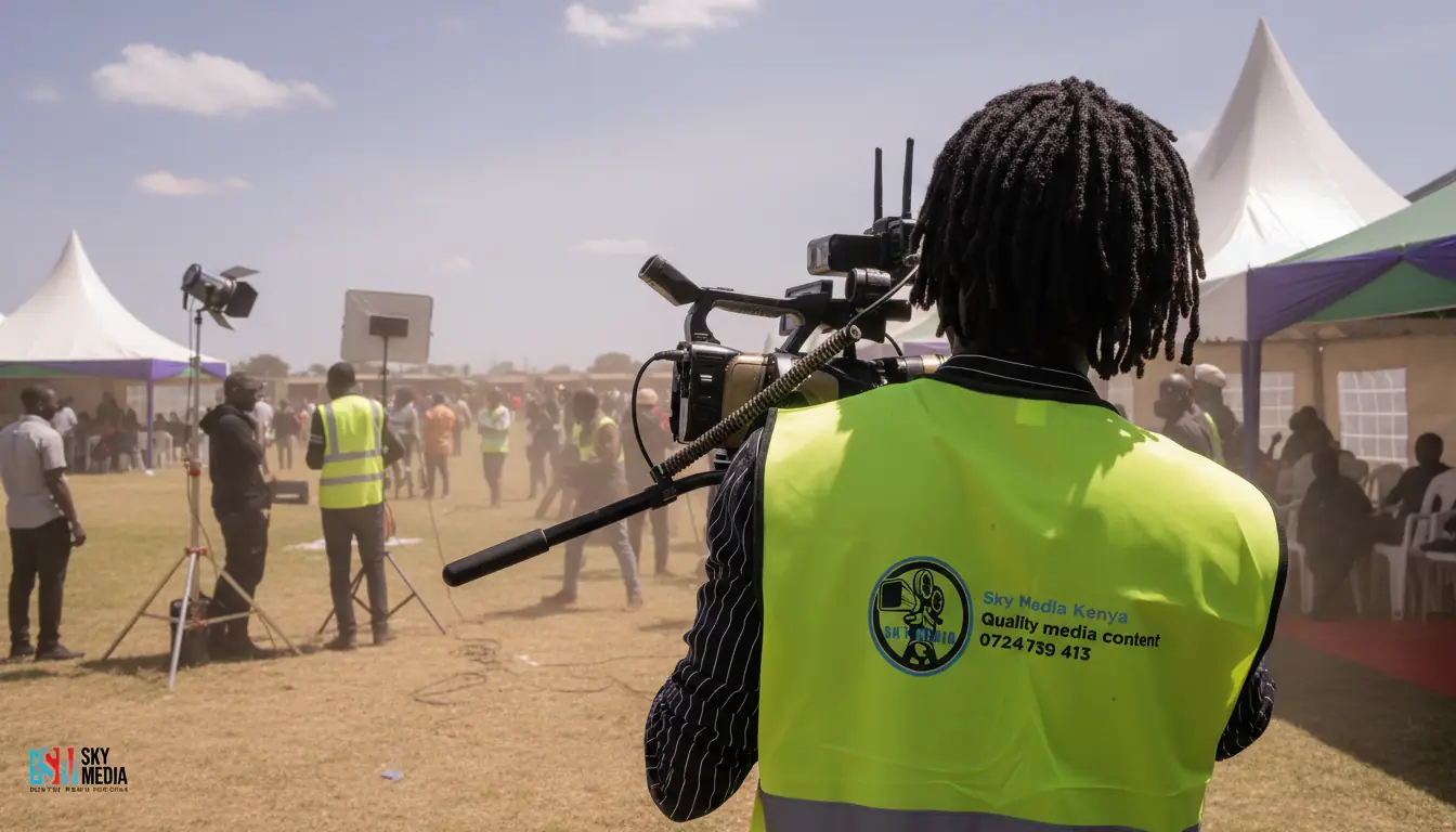 On-location production scene